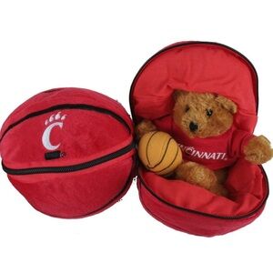 New University of Cincinnati Bearcats Basketball Bear Plush NWT